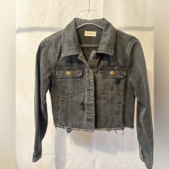 LOVEBUG Crop Distressed Jean Jacket EUC - Picture 4 of 6